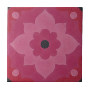 Reproduction Encaustic Cement Tile on Ceramic