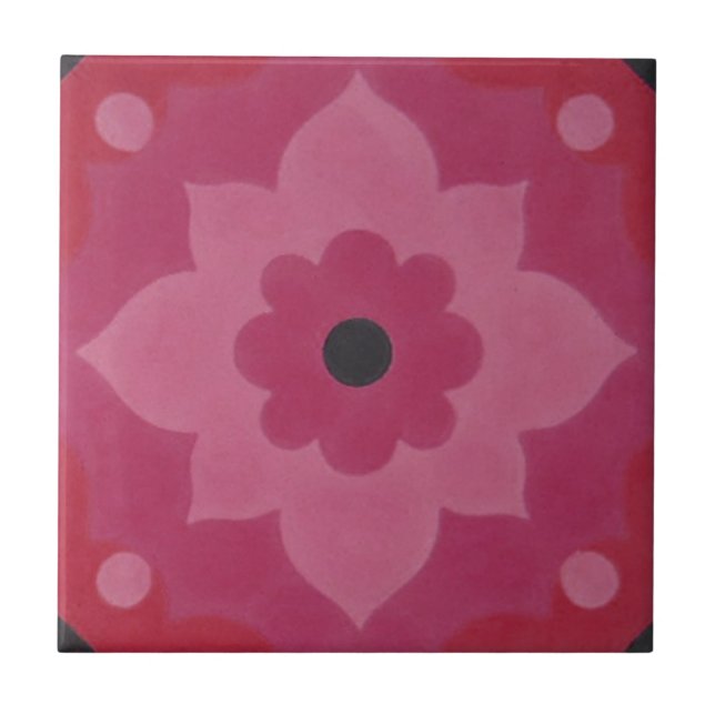 Reproduction Encaustic Cement Tile on Ceramic (Front)