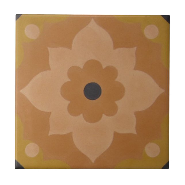 Reproduction Encaustic Cement Tile on Ceramic (Front)