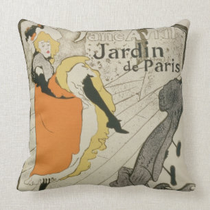 Reproduction of a poster advertising 'Jane Avril' Cushion