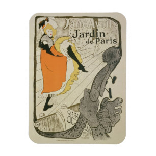 Reproduction of a poster advertising 'Jane Avril' Magnet