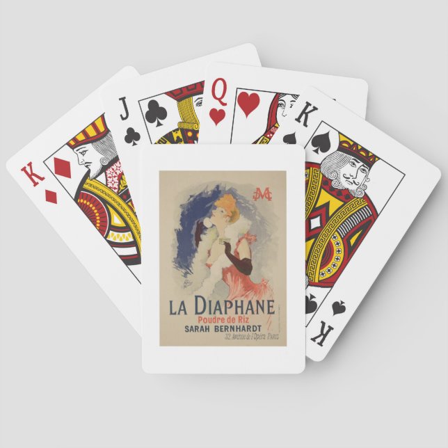 Reproduction of a poster advertising 'La Diaphane' Playing Cards (Back)