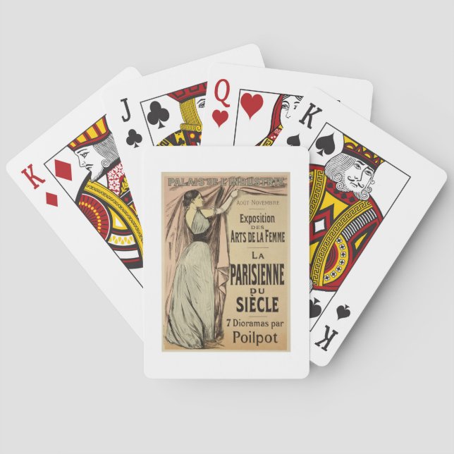 Reproduction of a poster advertising 'La Parisienn Playing Cards (Back)