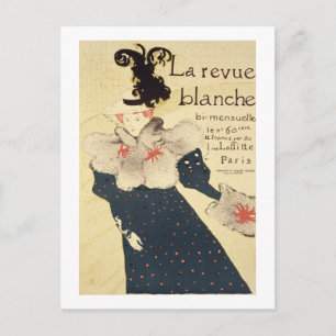 Reproduction of a poster advertising 'La Revue Bla Postcard