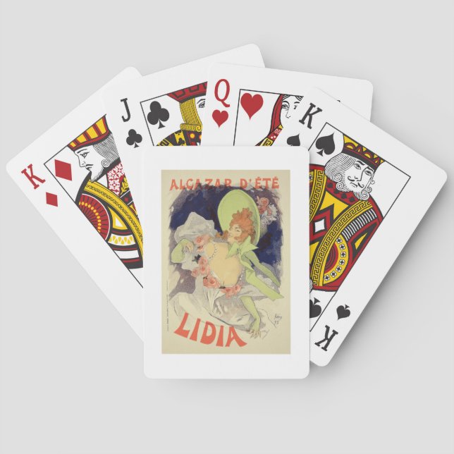 Reproduction of a poster advertising 'Lidia', at t Playing Cards (Back)