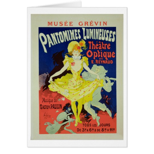 Reproduction of a Poster Advertising 'Pantomimes L Card