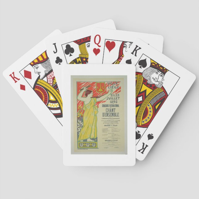 Reproduction of a poster advertising the 'Concours Playing Cards (Back)
