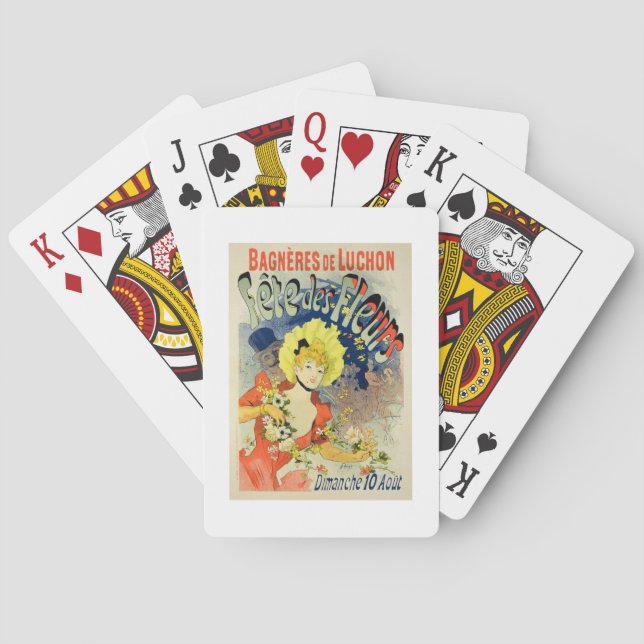 Reproduction of a Poster Advertising the Flower Fe Playing Cards (Back)