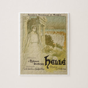 Reproduction of a poster advertising the opera 'He Jigsaw Puzzle