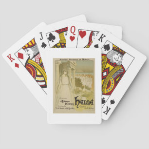 Reproduction of a poster advertising the opera 'He Playing Cards