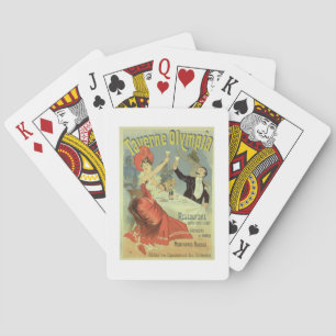 Reproduction of a poster advertising the 'Taverne Playing Cards