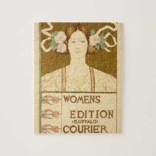 Reproduction of a poster advertising the 'Women's Jigsaw Puzzle