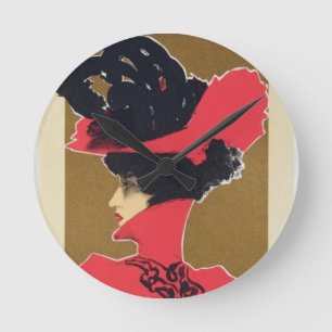 Reproduction of a poster advertising 'Zlata Praha' Round Clock