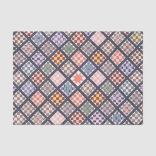 Reproduction of a Vintage Quilt from 1886 Tissue Paper