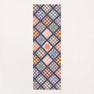 Reproduction of a Vintage Quilt from 1886 Yoga Mat