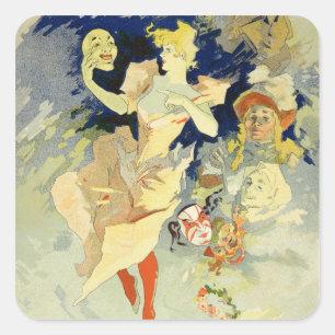Reproduction of 'La Danse', 1891 (litho) Square Sticker