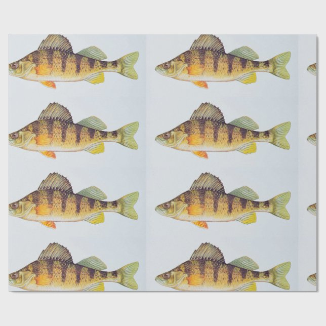 Reproduction of Nathaniel Banta's "Yellow Perch" Wrapping Paper (Flat)