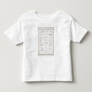 Reproduction of Signatures of the Tudors and their Toddler T-Shirt