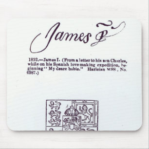 Reproduction of the signature of James VI and Mouse Pad