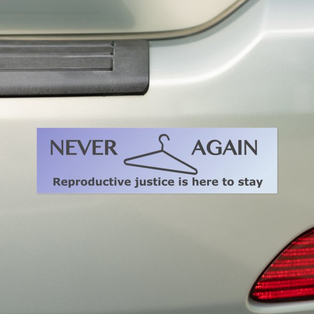 Reproductive Justice Bumper Sticker (lilac) (On Car)
