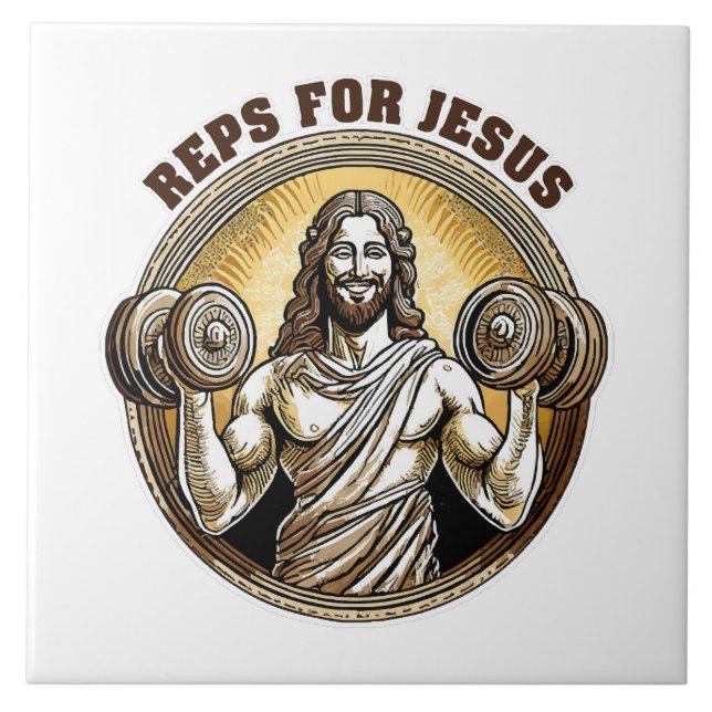 Reps for Jesus Ceramic Tile (Front)