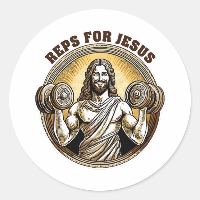 Reps for Jesus Classic Round Sticker (Front)