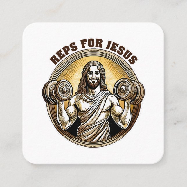 Reps for Jesus Square Business Card (Front)