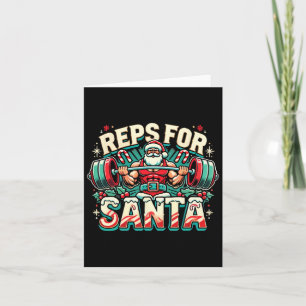 Reps For Santa – Funny Christmas Fitness Bodybuild Card