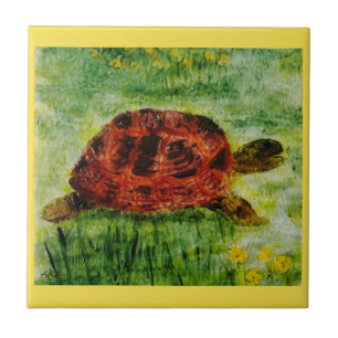 Reptile Animal Art Tortoise Ceramic Tile