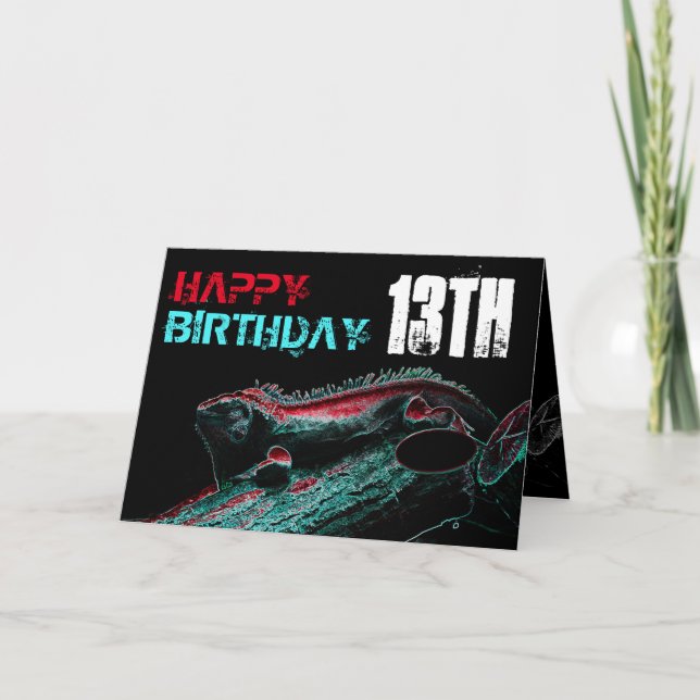Reptile Birthday Card (Front)