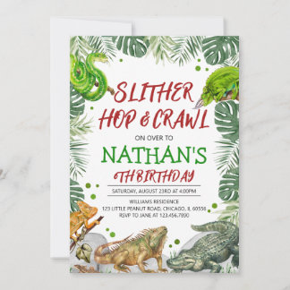 Reptile Birthday Invitation