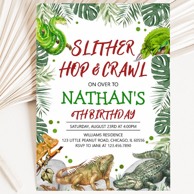 Reptile Birthday Invitation (Creator Uploaded)