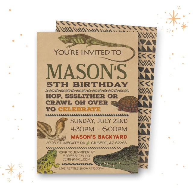 Reptile Birthday Invitation (Creator Uploaded)