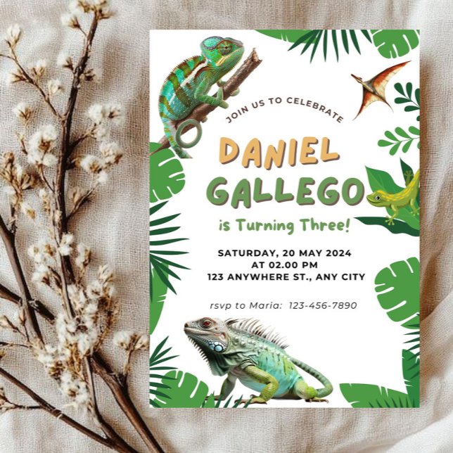 Reptile Birthday Invitation (Creator Uploaded)