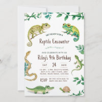 Reptile Birthday Snake Party Invite Digital Invite