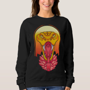 Reptile Floral Predator Animal Sunset Flowers Sn Sweatshirt