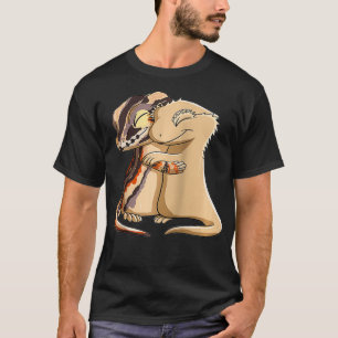 Reptile Gargoyle Gecko Hugging Crested Gecko  T-Shirt