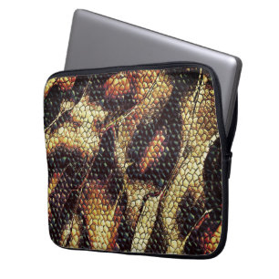 Reptile leather with yellowish and brown stains? laptop sleeve