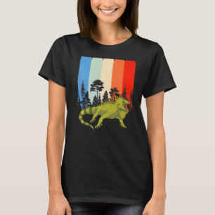 Reptile Lizard Animal Pet Owner Forest Trees Retro T-Shirt
