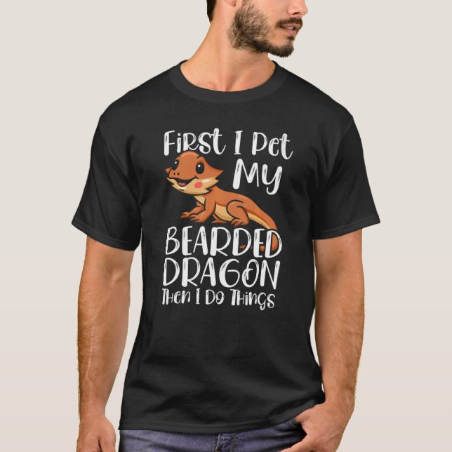 Reptile Lizard Pogona Bearded Dragon   T-Shirt (Front)