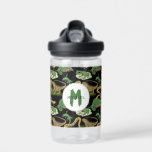 Reptile, Lizards & Amphibians Kids Monogram School Water Bottle<br><div class="desc">A unique,  hand drawn reptile,  lizards and amphibians design featuring chameleons,  snakes,  lizards,  frogs and much more. A great design for kids reptile birthday themes and children's bedroom decor. An ideal gift for anyone who loves reptiles,  lizards,  amphibians,  herpetology and cute hand drawn illustrations.</div>