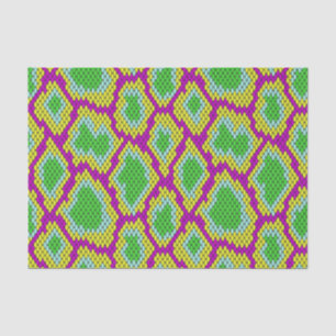 Reptile Pattern Green, Purple, Yellow Decoupage Tissue Paper
