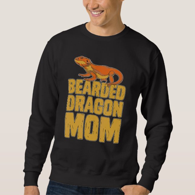 Reptile Pet Mommy Bearded Dragon Mom Animal Bearde Sweatshirt (Front)