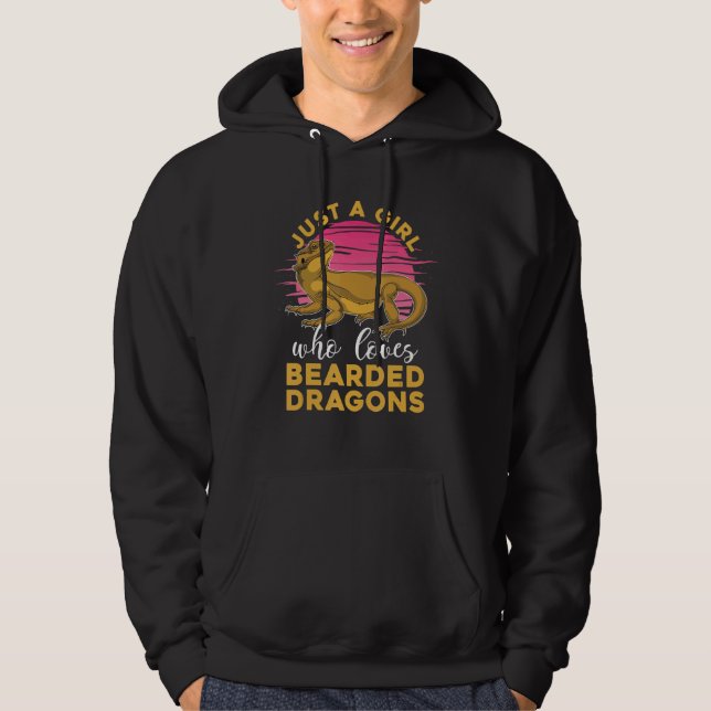 Reptile Pet Women Just A Girl Who Loves Bearded Dr Hoodie (Front)