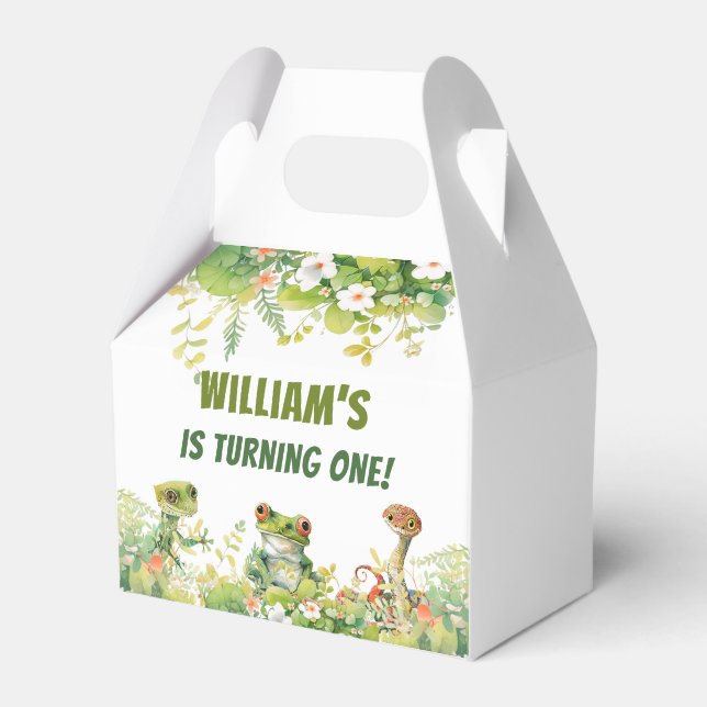 Reptile Show Birthday Party Favour Box (Front Side)