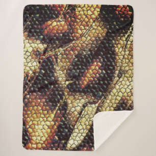 Reptile skin with yellowish and dark spots?  sherpa blanket