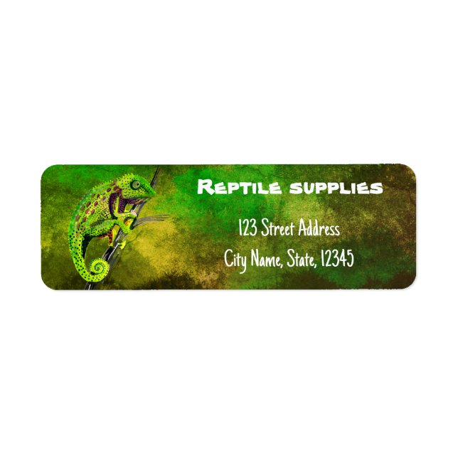 Reptile supplies shop return ADDRESS Label (Front)