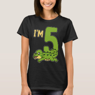 Reptiles 5th Birthday Crocodile Reptile Owner Gra T-Shirt