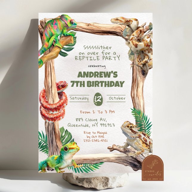 Reptiles Boy Birthday Invitation (Creator Uploaded)