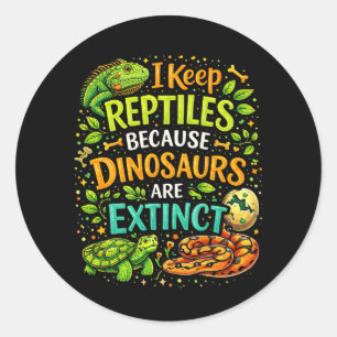 Reptiles Rule Classic Round Sticker